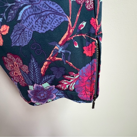 Soft Surroundings Della Ankle Zip Pants Jacobean Floral Size L 14/16 Pull On - Picture 9 of 14